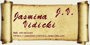 Jasmina Vidicki vizit kartica